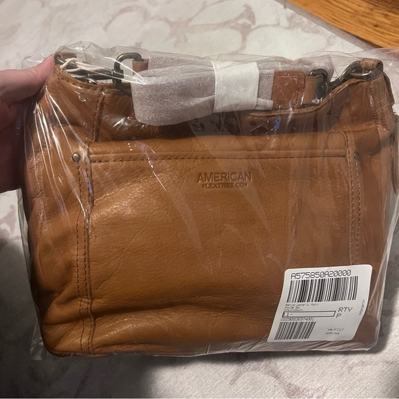 American Leather Co Handbags - American Leather Co Austin Shoulder Bag Caffe Latte Color